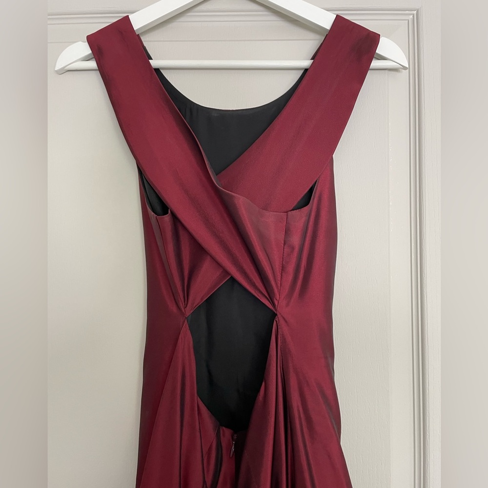 Donna Morgan Burgundy Maxi Dress - Picture 2 of 5